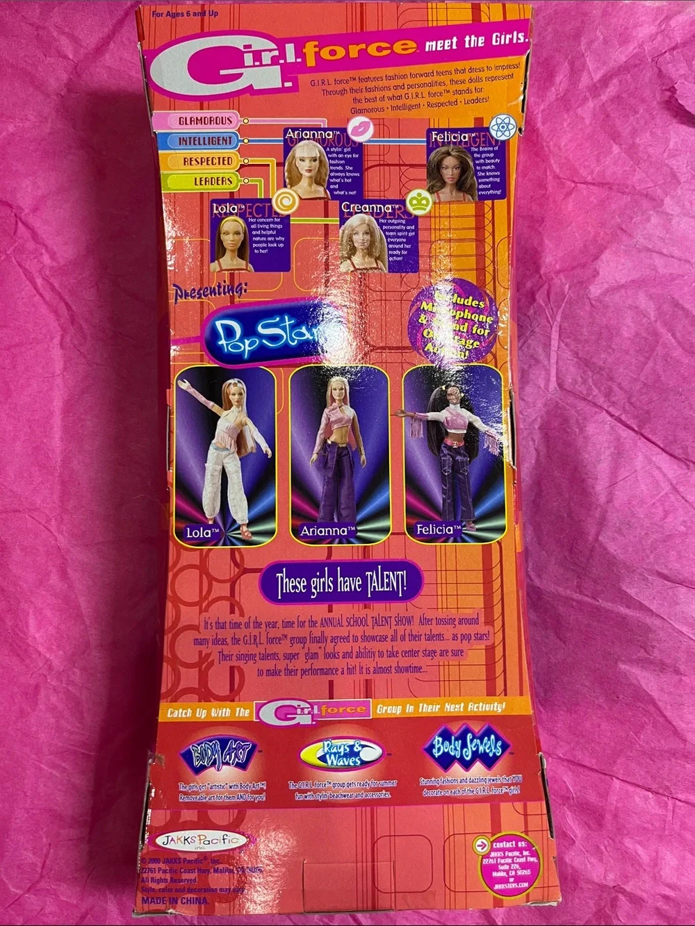 2000 Y2K G.I.R.L. Force Pop Stars Arianna Doll NRFB Super Rare